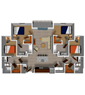 4 Bed 4 Bathroom Apartment