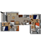 2 Bed 2 Bathroom Apartment