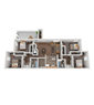 4 Bedroom 2 Bathroom